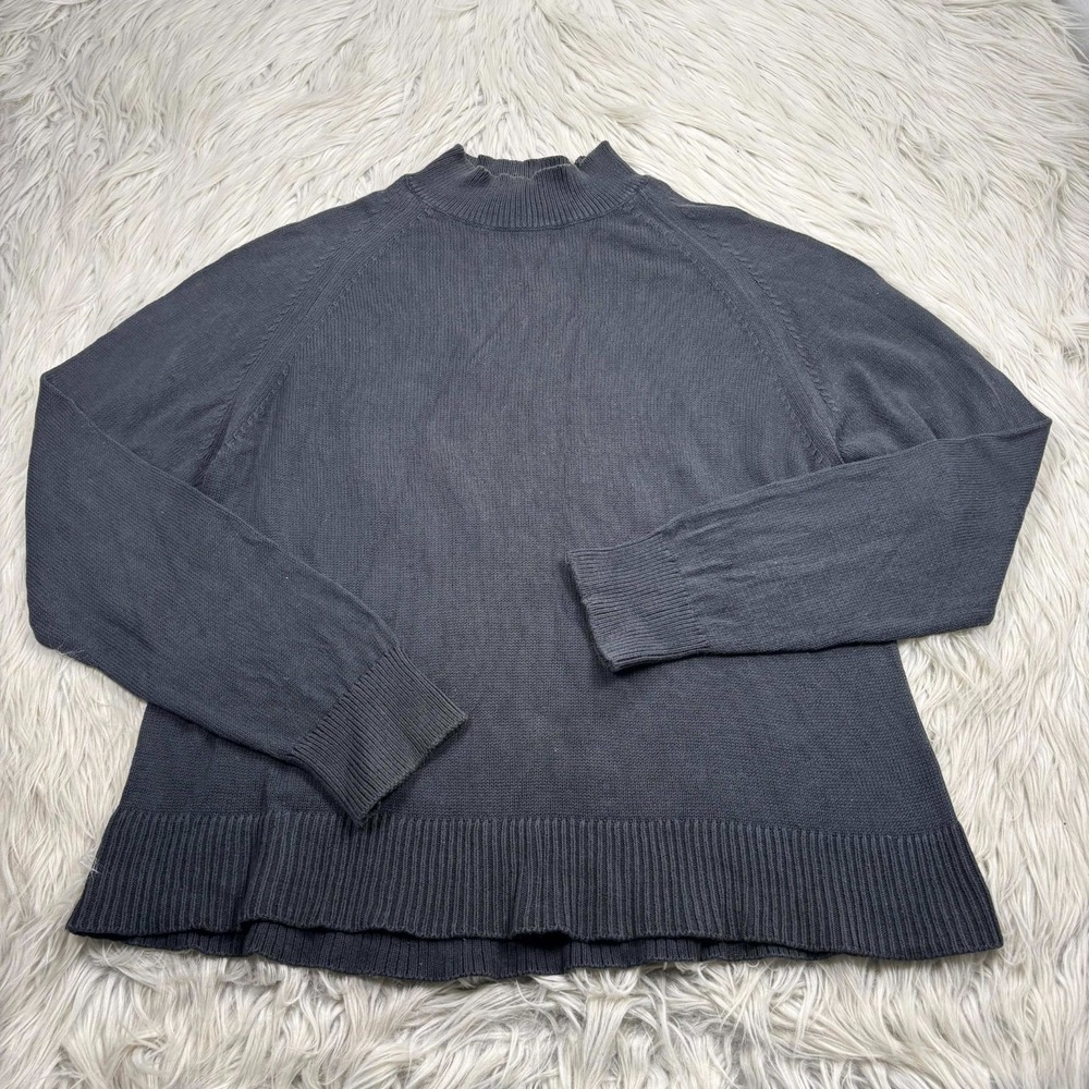 Everlane Women's M Gray Mock Neck Light‎ Weight Mock Neck Sweater